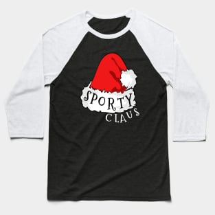 Sporty Claus Santa Hat Christmas Matching Family Pajama Baseball T-Shirt